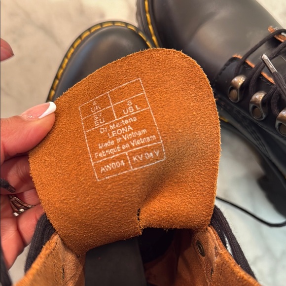 Dr. Martens Black Combat Moto Boots with Chunky Sole - Picture 8 of 10